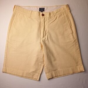 J.Crew Mens 9" Inseam 100% Cotton Gramercy Shorts Size 29 Yellow Summer Classic